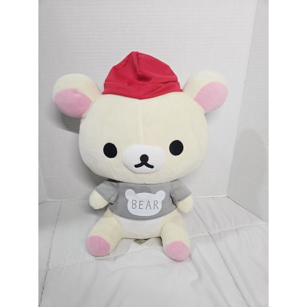 Rilakkuma San-X: Korilakkuma In Bear T-Shirt With Red Hat XL 14" Round 1 Plush